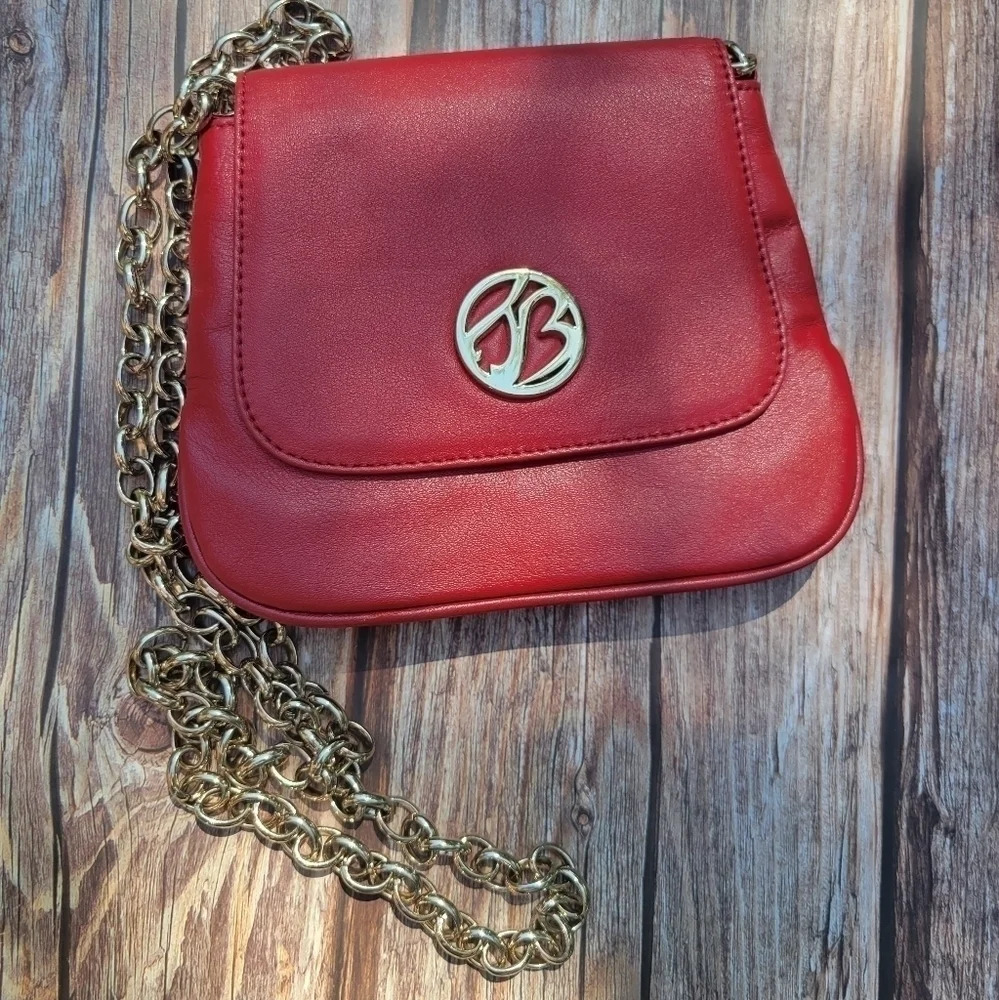 Tosca Blu Cross Body Leather Purse with  Chain Strap